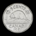 Canada, George VI, 5 cents <br /> 1951