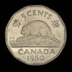 Canada, Elizabeth II, 5 cents <br /> 1960