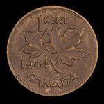 Canada, George VI, 1 cent <br /> 1944