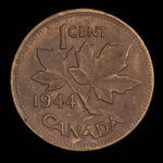 Canada, George VI, 1 cent : 1944