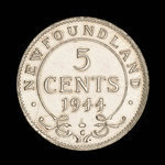 Canada, George VI, 5 cents <br /> 1944