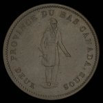 Canada, Quebec Bank, 1 penny : 1837