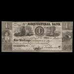 Canada, Agricultural Bank (Toronto), 1 dollar <br /> October 1, 1837