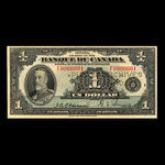 Canada, Bank of Canada, 1 dollar : 1935