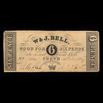 Canada, W. & J. Bell, 6 pence <br /> November 15, 1839