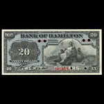 Canada, Bank of Hamilton, 20 dollars <br /> June 1, 1909