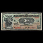 Canada, Merchants Bank of Canada (The), 20 dollars <br /> January 2, 1903