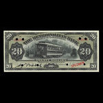 Canada, Metropolitan Bank (The), 20 dollars <br /> November 5, 1909