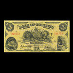 Canada, Bank of Toronto (The), 5 dollars <br /> January 2, 1937
