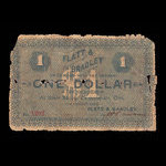Canada, Flatt & Bradley, 1 dollar <br /> August 2, 1886