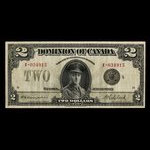 Canada, Dominion of Canada, 2 dollars <br /> June 23, 1923