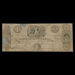Canada, Bank of Montreal, 1 dollar <br /> July 1, 1831