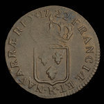 France, Louis XV, 1/2 sol <br /> 1722