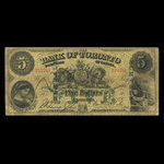 Canada, Bank of Toronto (The), 5 dollars <br /> July 1, 1890