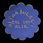 Canada, Alpha Milk Co., 1 quart, homo milk <br />