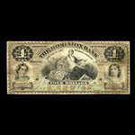 Canada, Dominion Bank, 4 dollars <br /> January 1, 1876