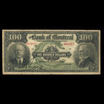 Canada, Bank of Montreal, 100 dollars <br /> September 3, 1912