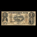 Canada, International Bank of Canada, 1 dollar <br /> September 15, 1858