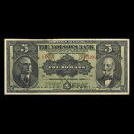 Canada, Molsons Bank, 5 dollars <br /> January 2, 1908