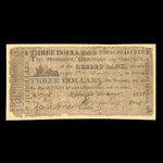 Canada, Quebec Bank, 3 dollars <br /> October 20, 1818