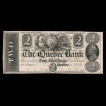 Canada, Quebec Bank, 2 dollars : 1862