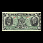 Canada, Royal Bank of Canada, 5 dollars <br /> January 3, 1927