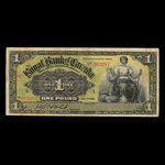 Jamaica, Royal Bank of Canada, 1 pound <br /> January 2, 1911