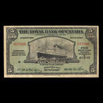 British Guiana, Royal Bank of Canada, 5 dollars <br /> January 3, 1938