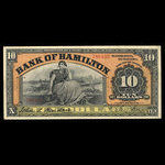Canada, Bank of Hamilton, 10 dollars <br /> June 1, 1914
