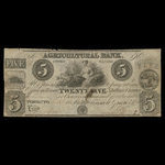 Canada, Agricultural Bank (Toronto), 5 dollars <br /> October 16, 1834