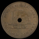 Canada, Montreal & Lachine Railroad Company, 1 fare, third class <br /> 1850