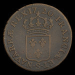 France, Louis XV, 1/2 sol <br /> 1720