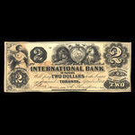 Canada, International Bank of Canada, 2 dollars <br /> September 15, 1858