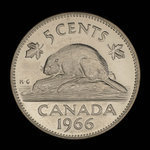 Canada, Elizabeth II, 5 cents <br /> 1966