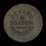 Canada, Devins & Bolton, no denomination <br /> 1867