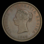 Canada, Province of New Brunswick, 1 penny <br /> 1843