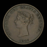 Canada, Province of New Brunswick, 1/2 penny <br /> 1843