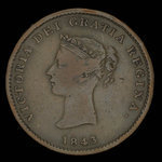 Canada, Province of New Brunswick, 1/2 penny <br /> 1843