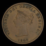 Canada, Province of New Brunswick, 1/2 penny <br /> 1843