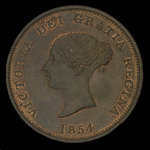 Canada, Province of New Brunswick, 1 penny <br /> 1854