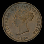 Canada, Province of New Brunswick, 1 penny <br /> 1854