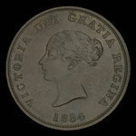 Canada, Province of New Brunswick, 1 penny <br /> 1854