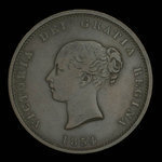 Canada, Province of New Brunswick, 1/2 penny <br /> 1854