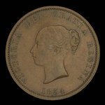 Canada, Province of New Brunswick, 1/2 penny <br /> 1854