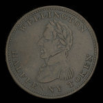 Canada, unknown, 1/2 penny <br /> 1814