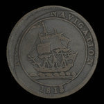 Canada, unknown, 1/2 penny <br /> 1813