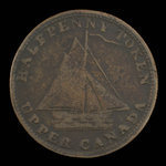 Canada, unknown, 1/2 penny <br /> 1821