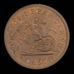 Canada, Bank of Upper Canada (York), 1 penny : 1857