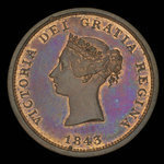 Canada, Province of New Brunswick, 1 penny <br /> 1843