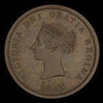 Canada, Province of New Brunswick, 1 penny <br /> 1843